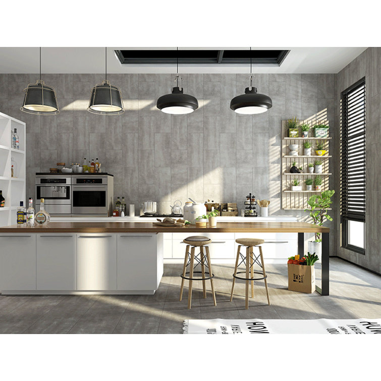 Porpora 12" x 24" Peel and Stick Vinyl Wall Paneling in Gray Wayfair